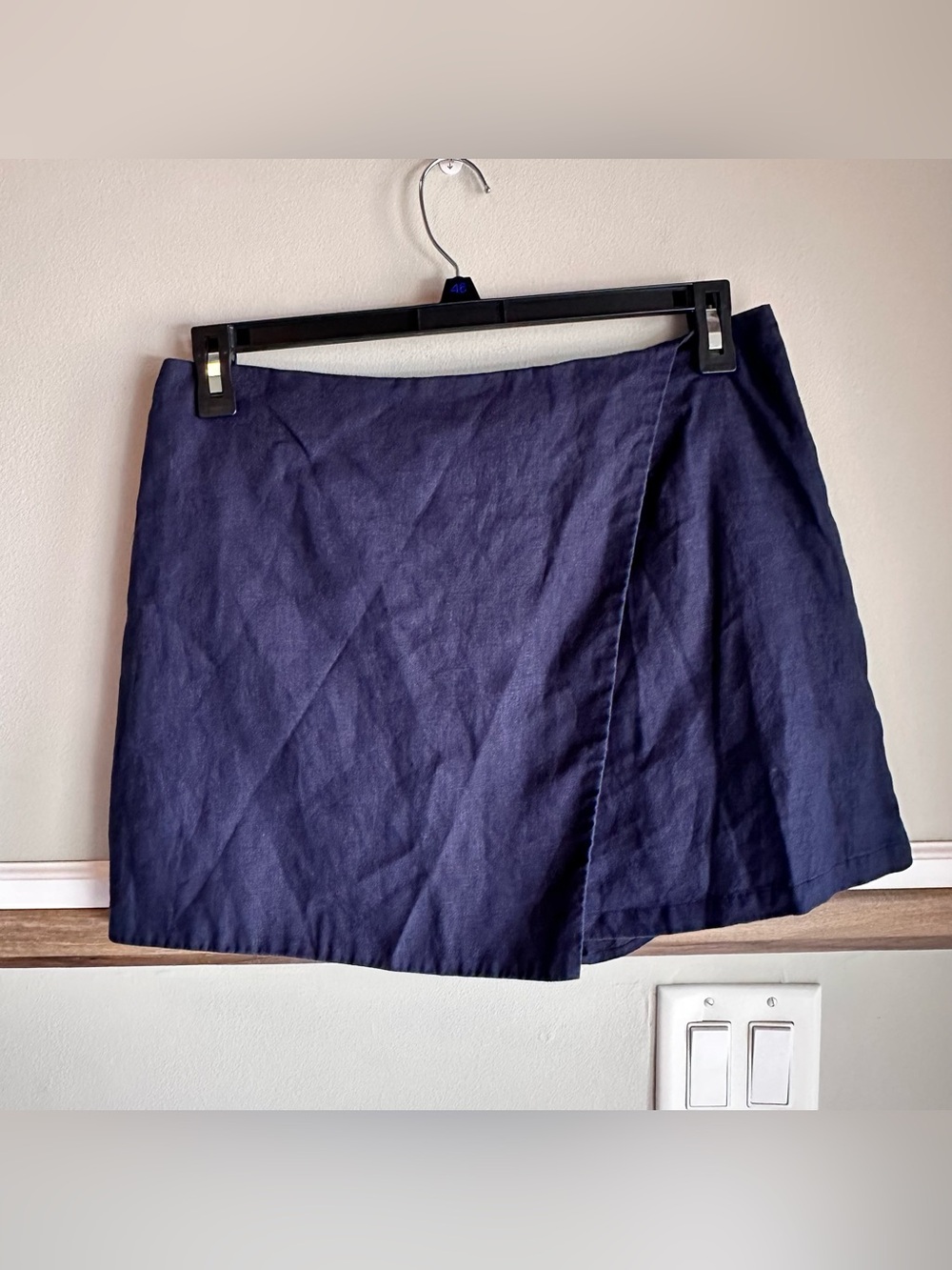 Quince 100% European Linen Skort Deep Navy Basic Skirt